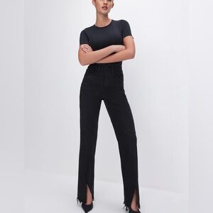 Good American SOFT-TECH GOOD BOY STRAIGHT JEANS